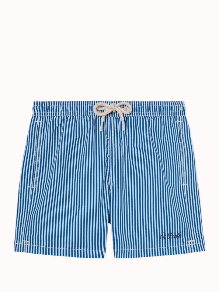 MC2 Saint Barth Syros Seersucker Swimshorts | Navy/White