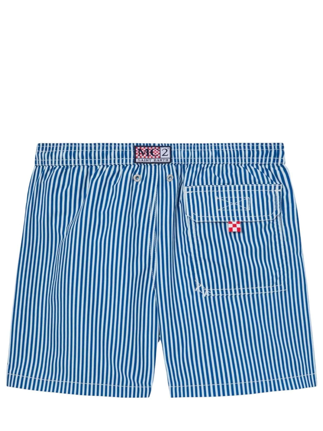 MC2 Saint Barth Syros Seersucker Swimshorts | Navy/White