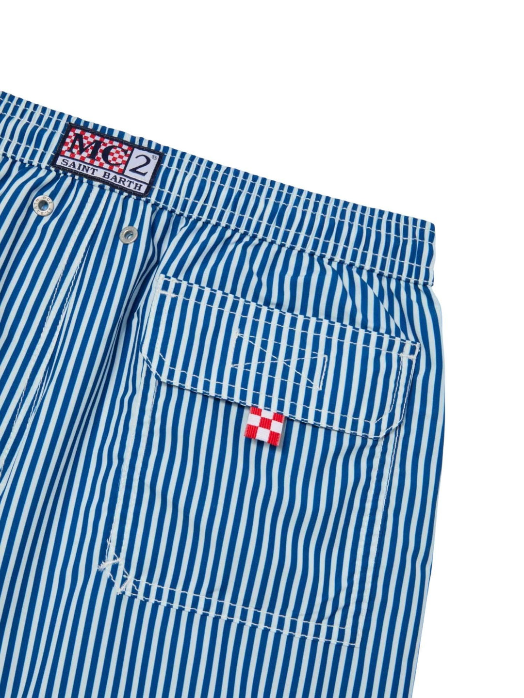 MC2 Saint Barth Syros Seersucker Swimshorts | Navy/White
