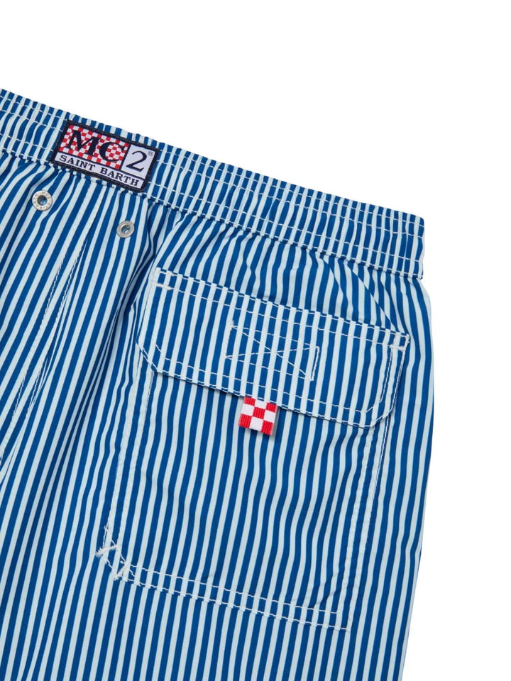 MC2 Saint Barth Syros Seersucker Swimshorts | Navy/White