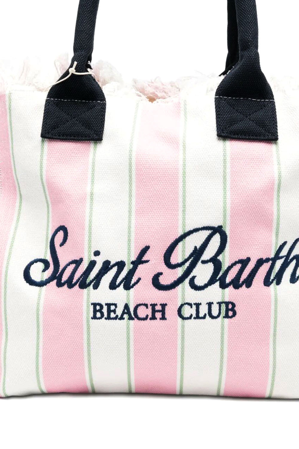 Τσάντα καμβά από βαμβάκι MC2 Saint Barth Vanity | Ροζ/Λευκό