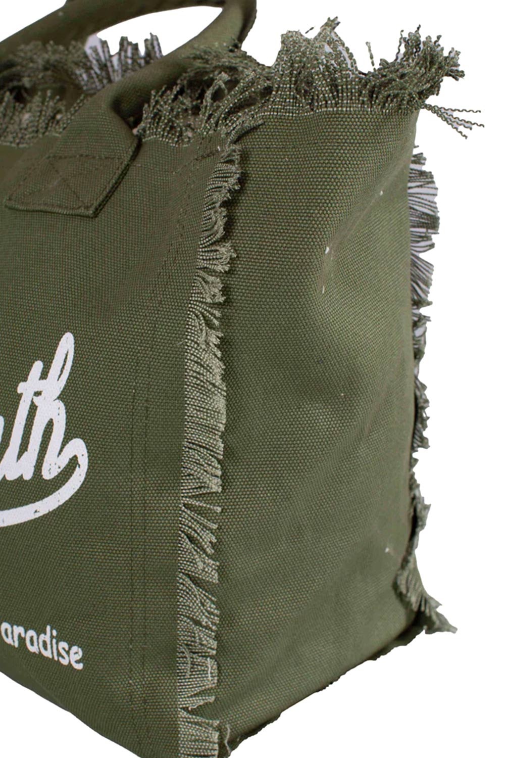 MC2 Saint Barth Vanity Βαμβακερός καμβάς Tote Bag | Olive