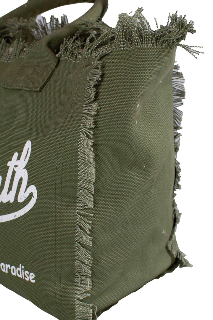 MC2 Saint Barth Vanity Βαμβακερός καμβάς Tote Bag | Olive