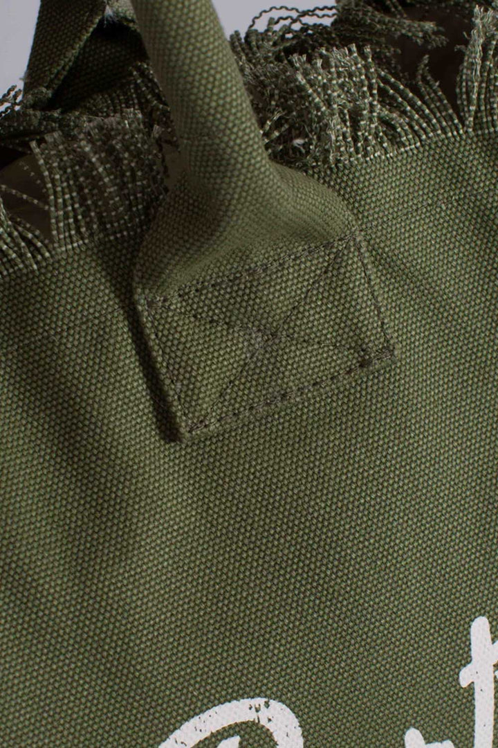 MC2 Saint Barth Vanity Βαμβακερός καμβάς Tote Bag | Olive