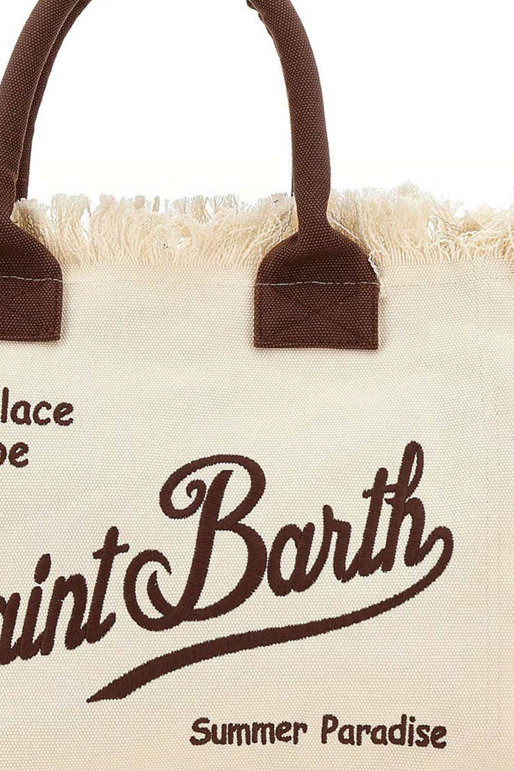 MC2 Saint Barth Vanity Βαμβακερός καμβάς Tote Bag | Εκρού