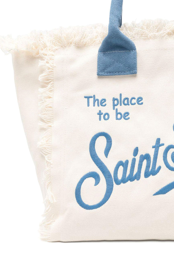MC2 Saint Barth Vanity Βαμβακερός καμβάς Tote Bag | Εκρού
