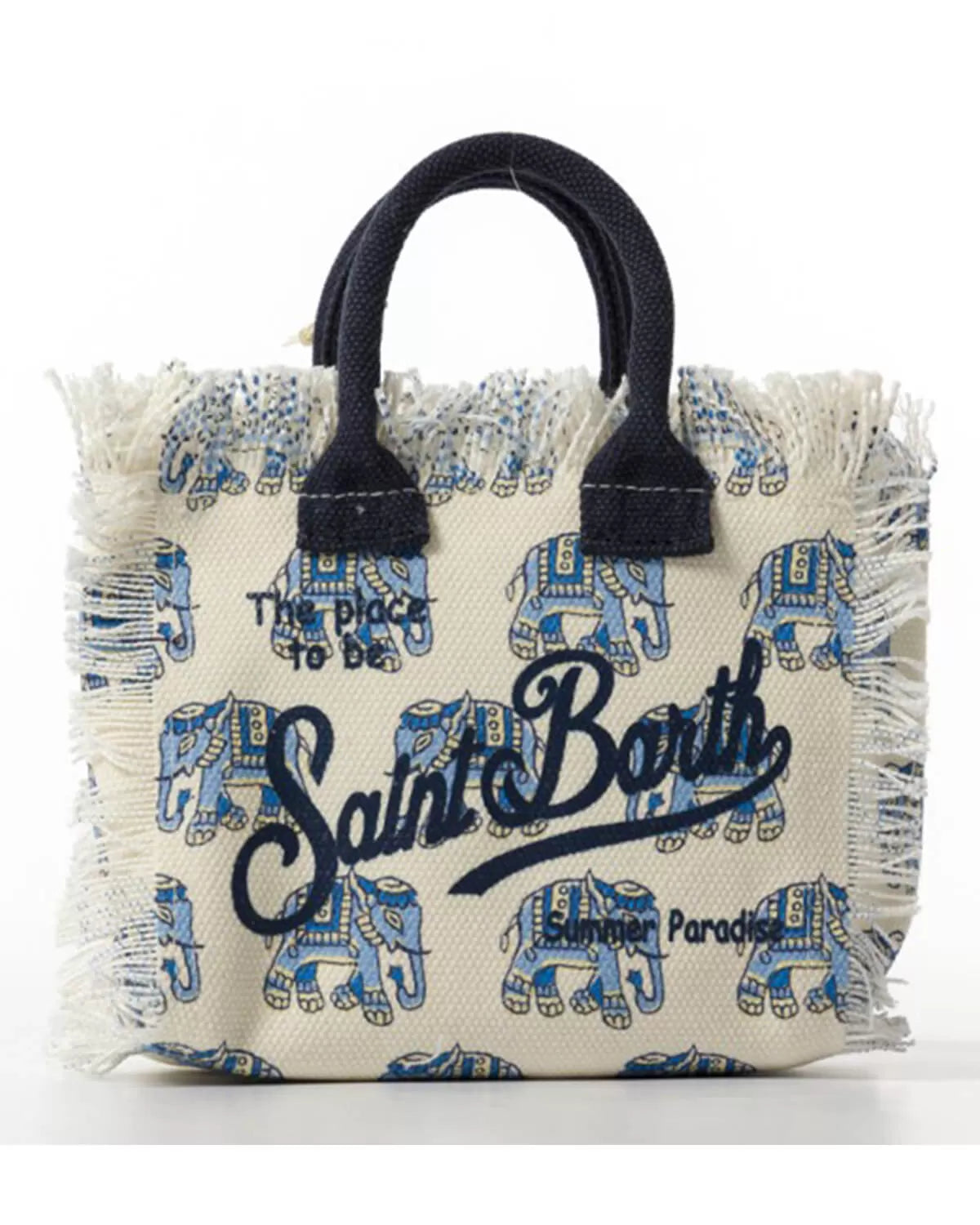 Mc2 Saint Barth Vanity Mini Delhi Elephant | White/Blue