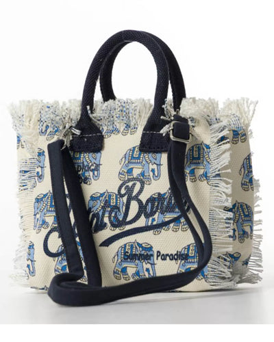 Mc2 Saint Barth Vanity Mini Delhi Elephant | White/Blue