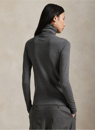 Ralph Lauren Stretch Blend Turtleneck | Medium Grey