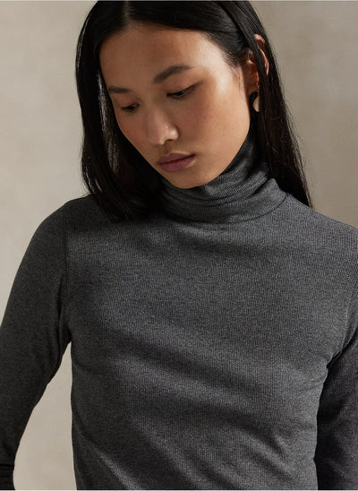 Ralph Lauren Stretch Blend Turtleneck | Medium Grey