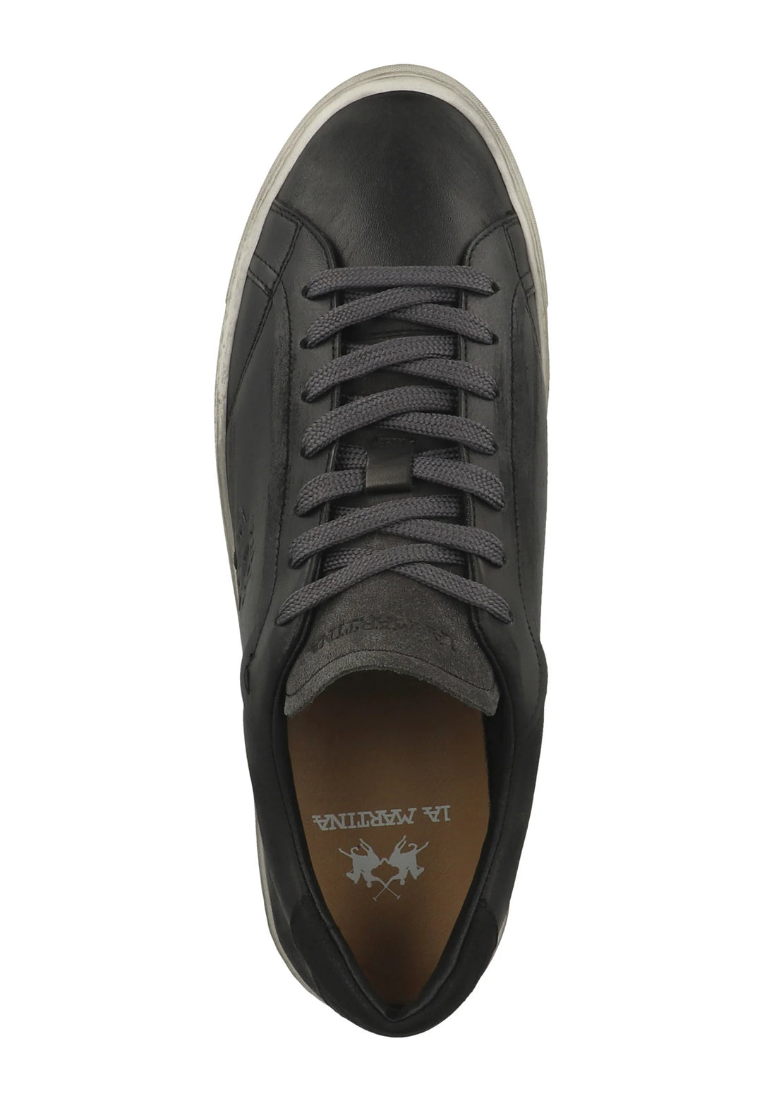 La Martina Zapatilla de hombre en piel - LM Core | Negro