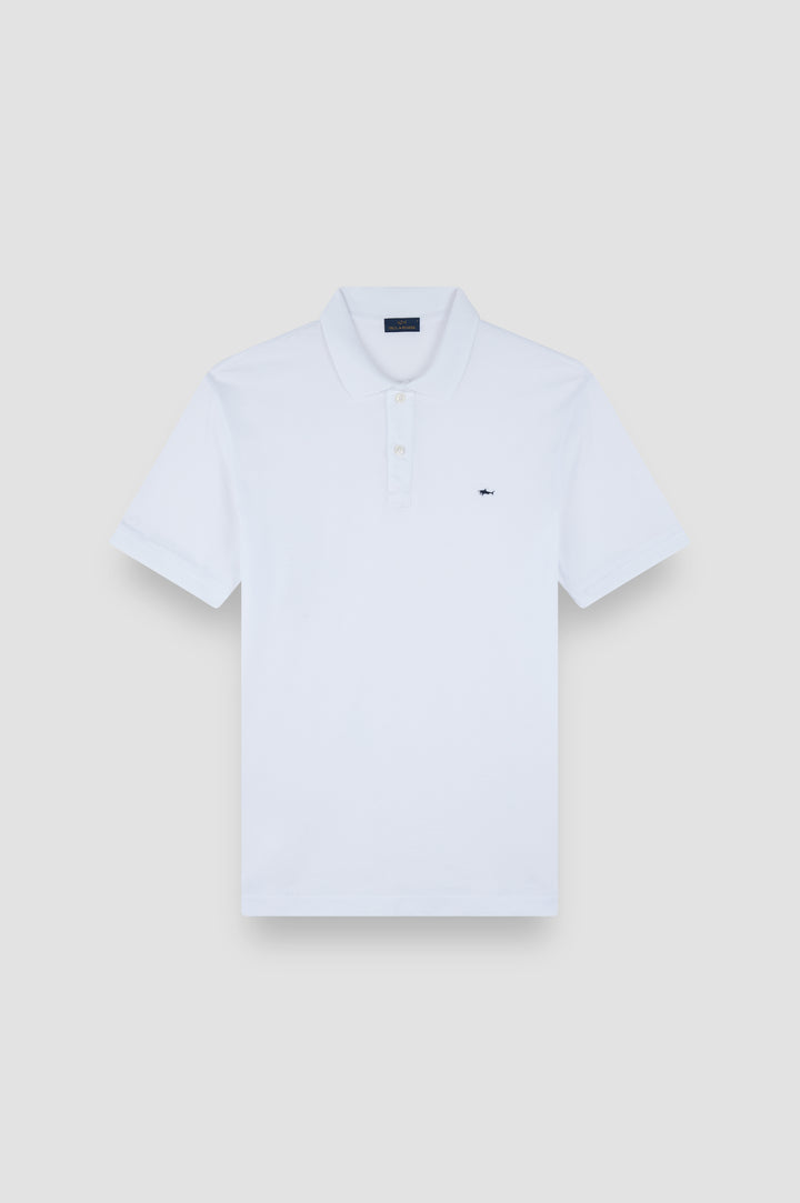 Paul & Shark Double Pique Cotton Polo | White