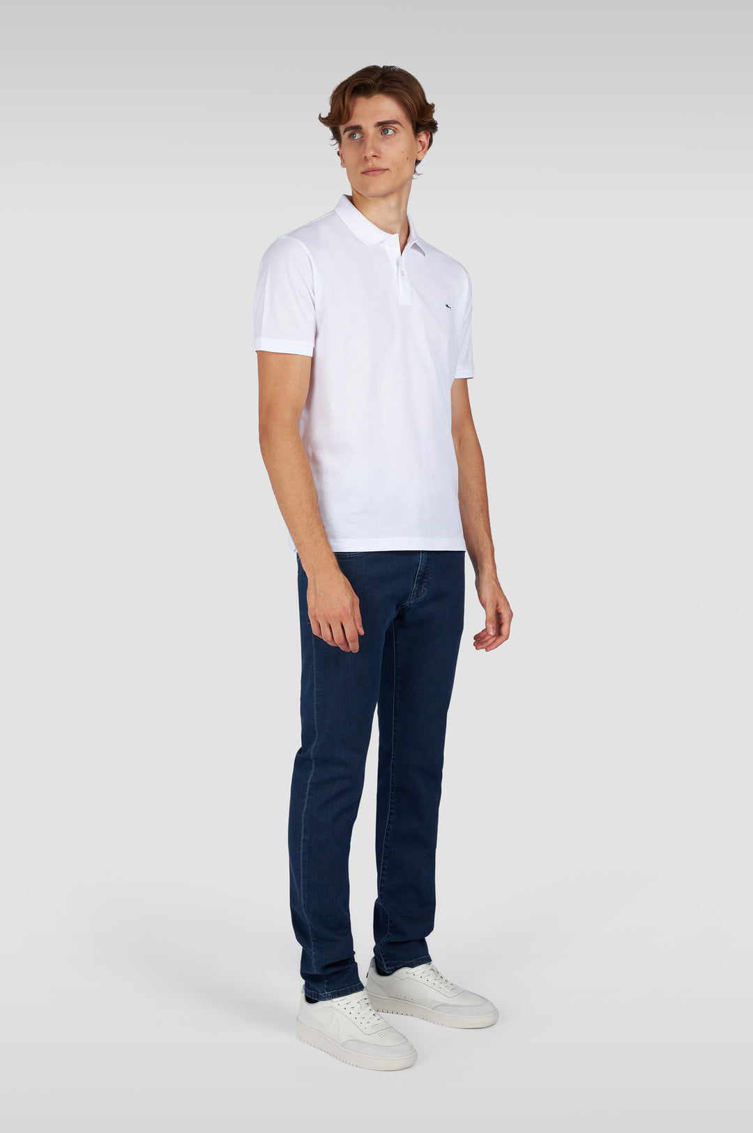 Paul & Shark Double Pique Cotton Polo | White