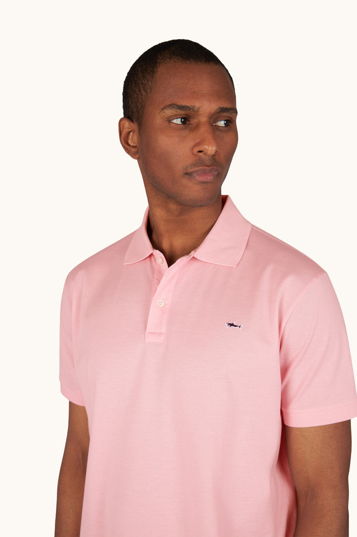 Polo de algodón de doble piqué de Paul &amp; Shark | Rosa