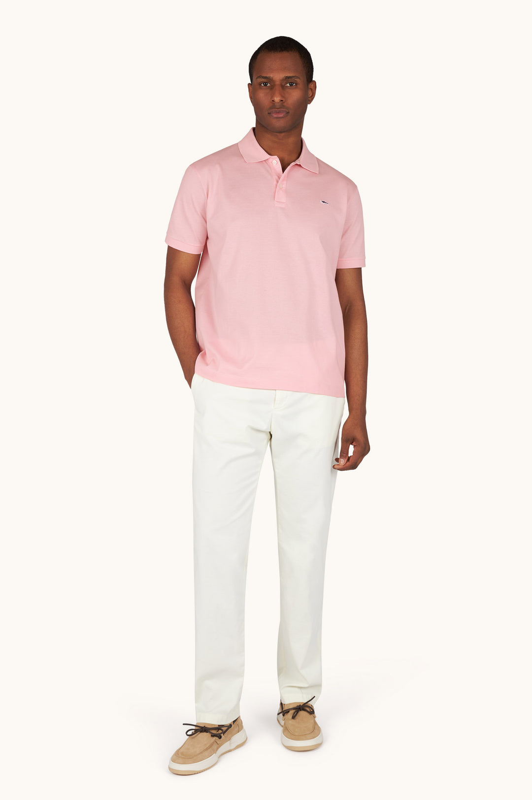 Polo de algodón de doble piqué de Paul &amp; Shark | Rosa
