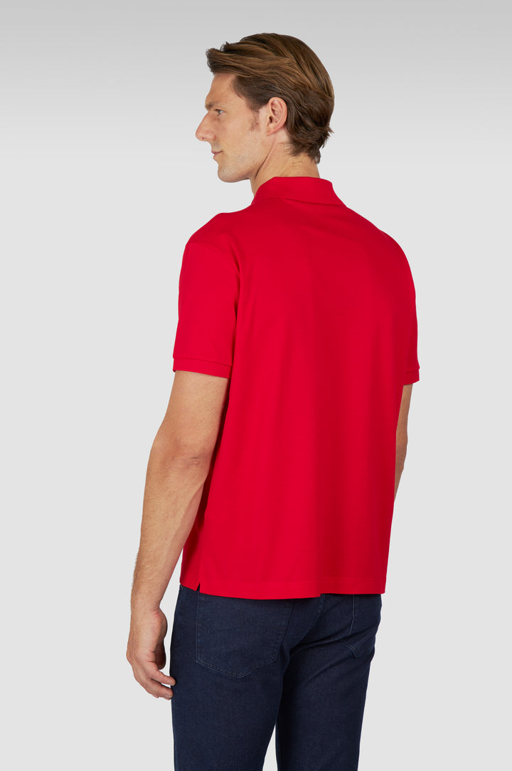 Paul & Shark Double Pique Cotton Polo | Red