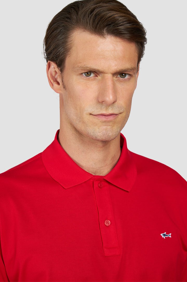 Paul & Shark Double Pique Cotton Polo | Red