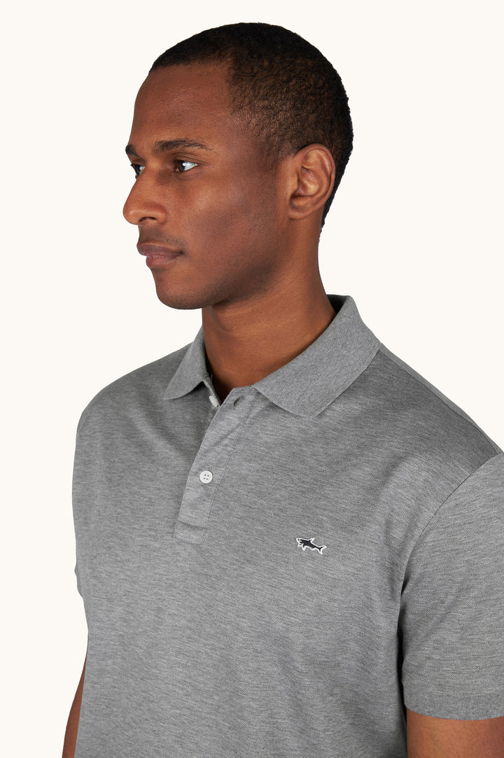 Polo de algodón de doble piqué de Paul &amp; Shark | Gris