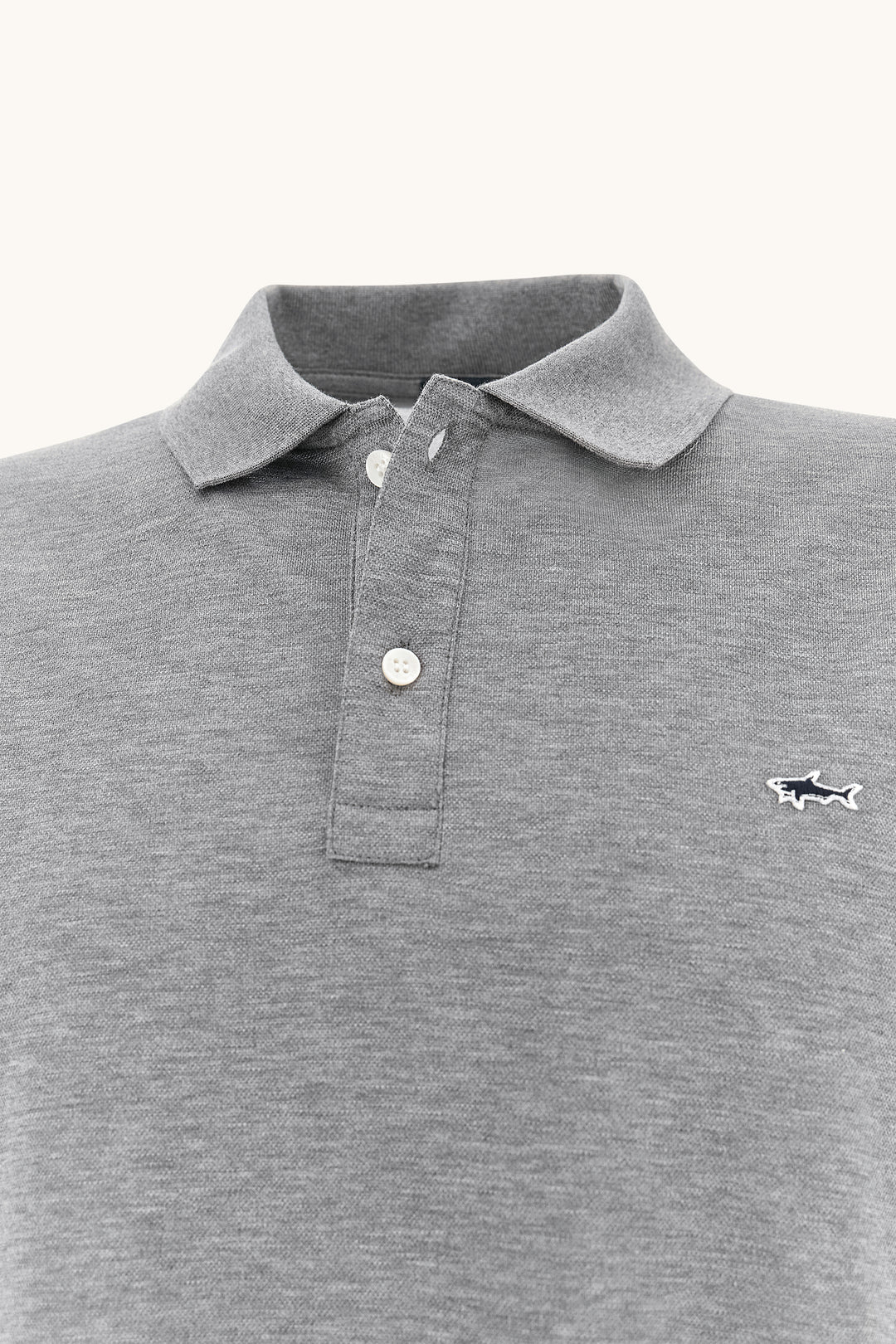 Polo de algodón de doble piqué de Paul &amp; Shark | Gris