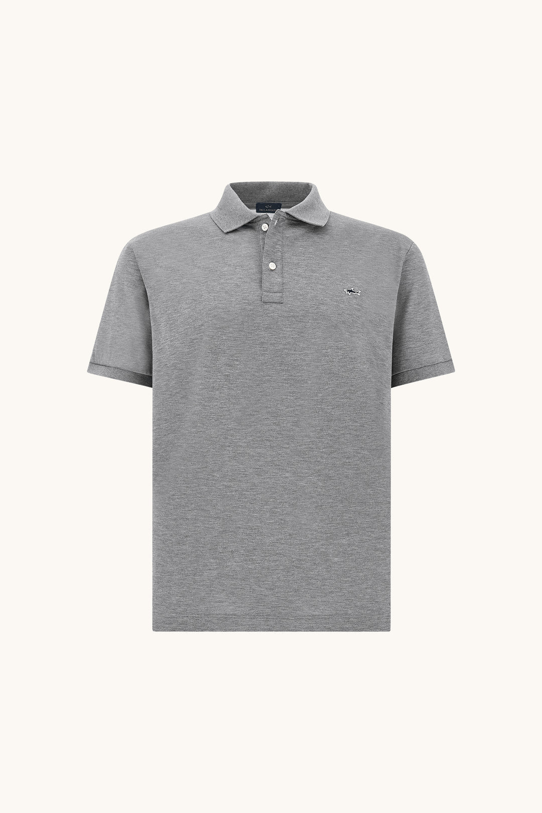 Polo de algodón de doble piqué de Paul &amp; Shark | Gris