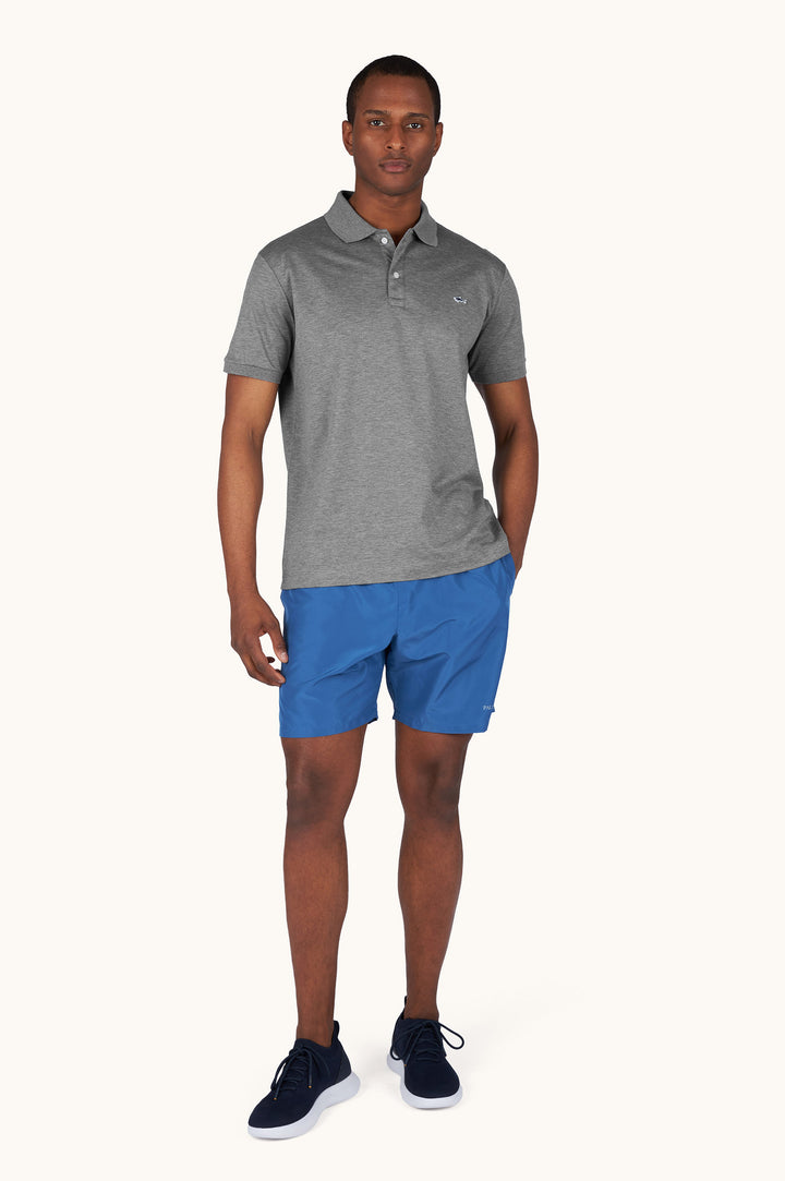 Polo de algodón de doble piqué de Paul &amp; Shark | Gris