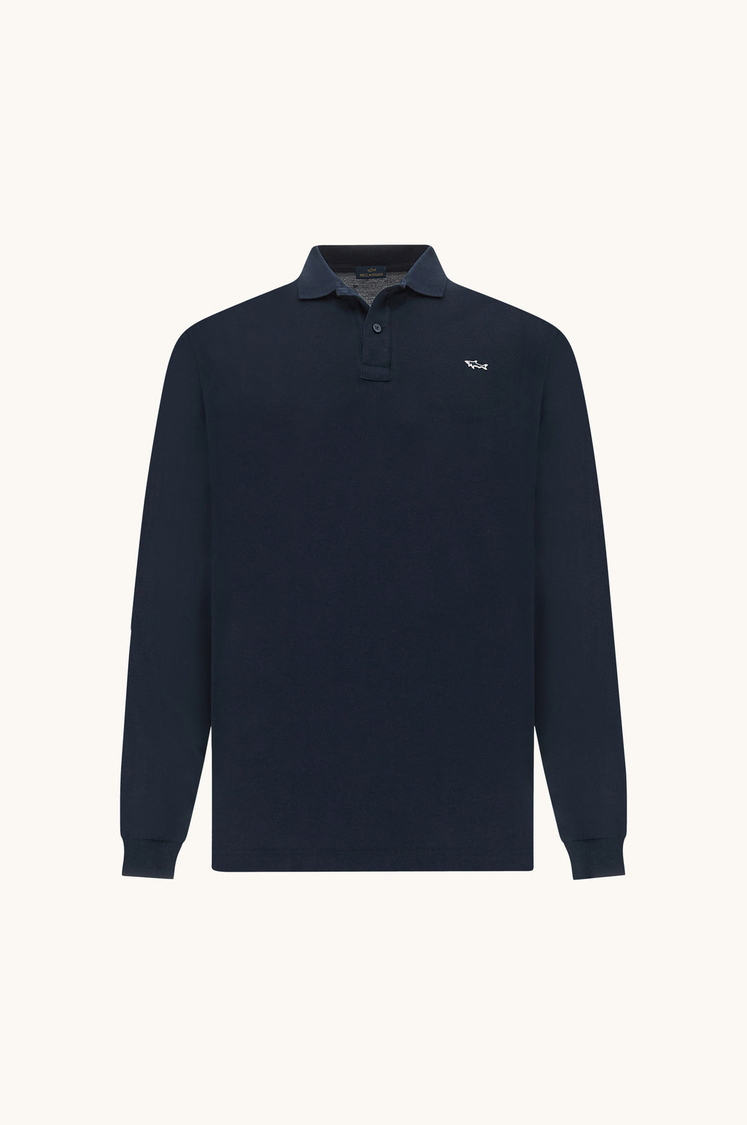 Paul &amp; Shark Double Cotton Pique Long Sleeve Polo | Navy