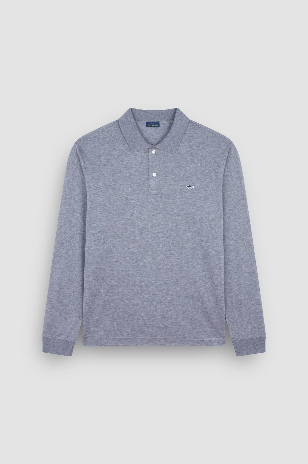 Paul &amp; Shark Double Cotton Pique Long Sleeve Polo | Grey