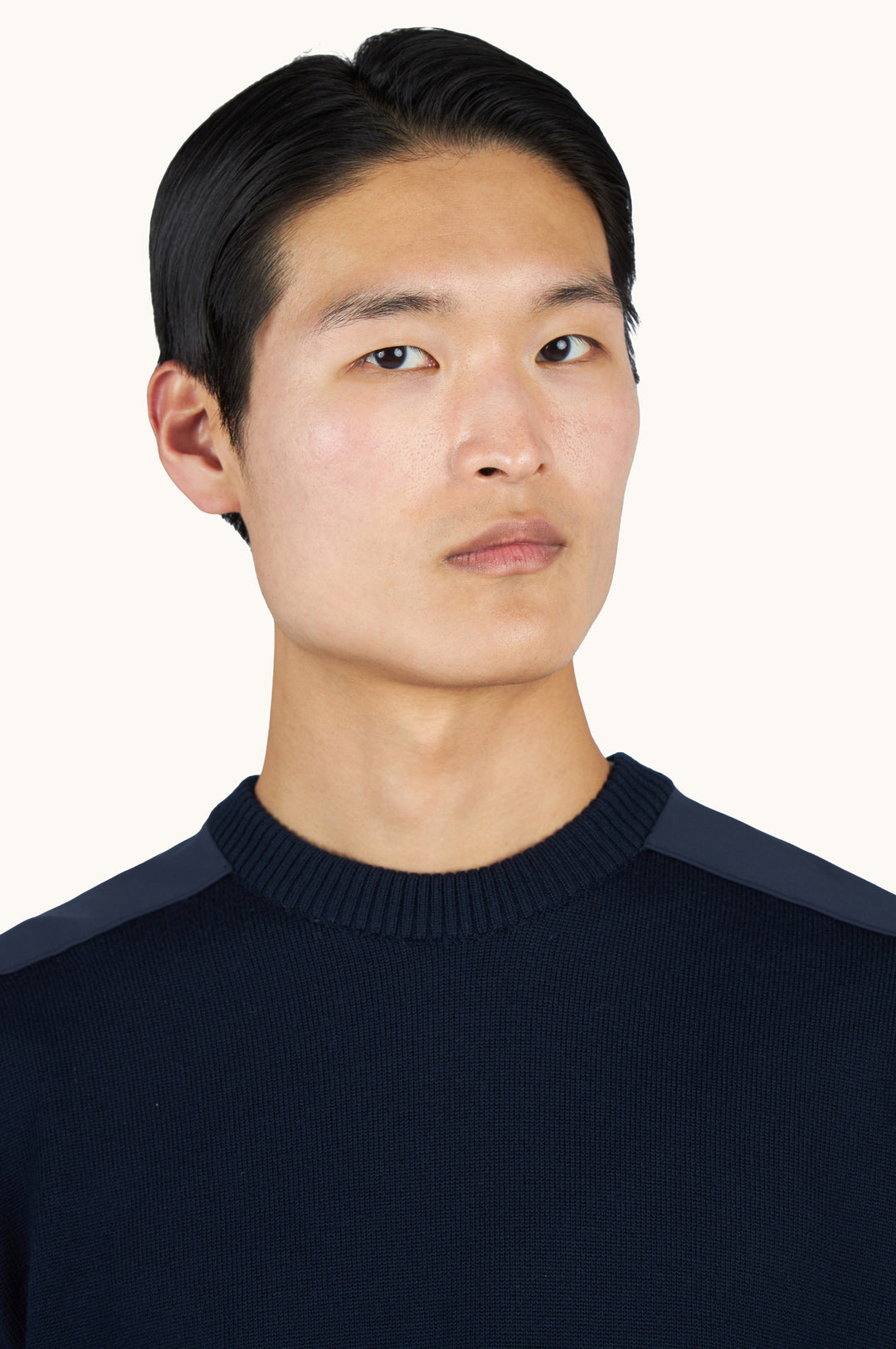 Paul &amp; Shark Soft Cool Touch Wool Crewneck Sweater with Typhoon® Details | Navy