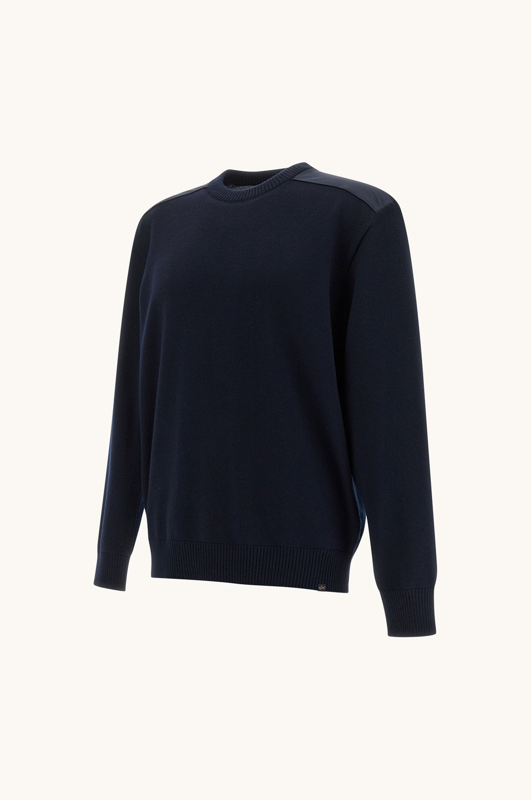 Paul &amp; Shark Soft Cool Touch Wool Crewneck Sweater with Typhoon® Details | Navy