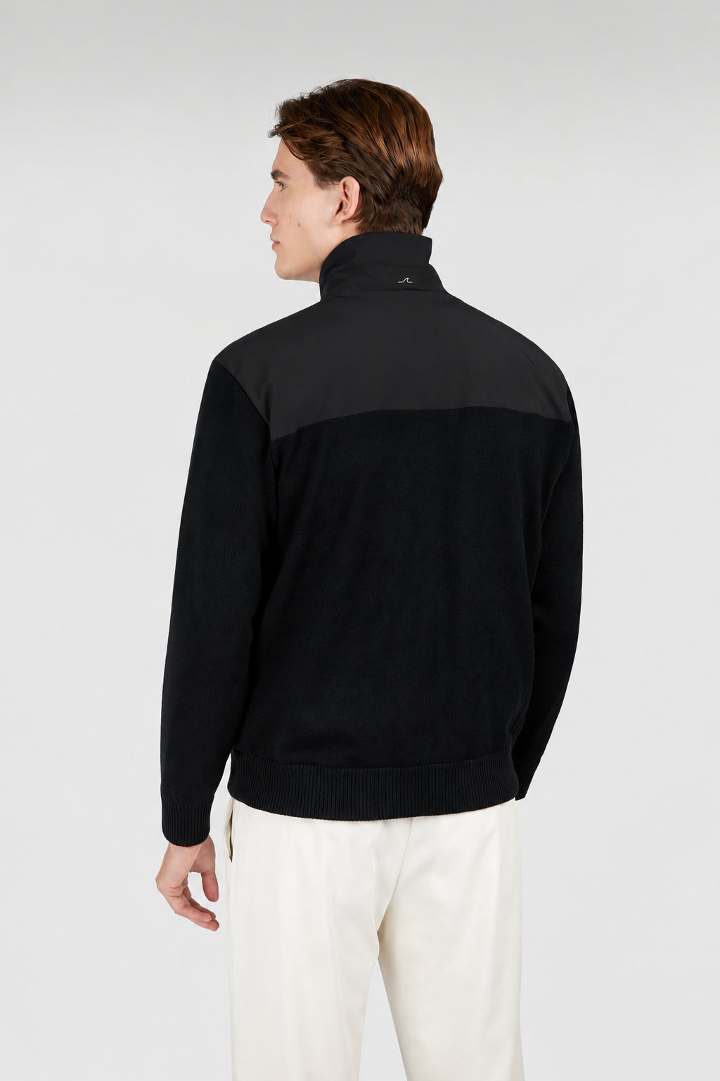 Paul &amp; Shark Hybrid in Soft Cool Touch Wool and Typhoon® Re-4x4 Stretch Cardigan | Black