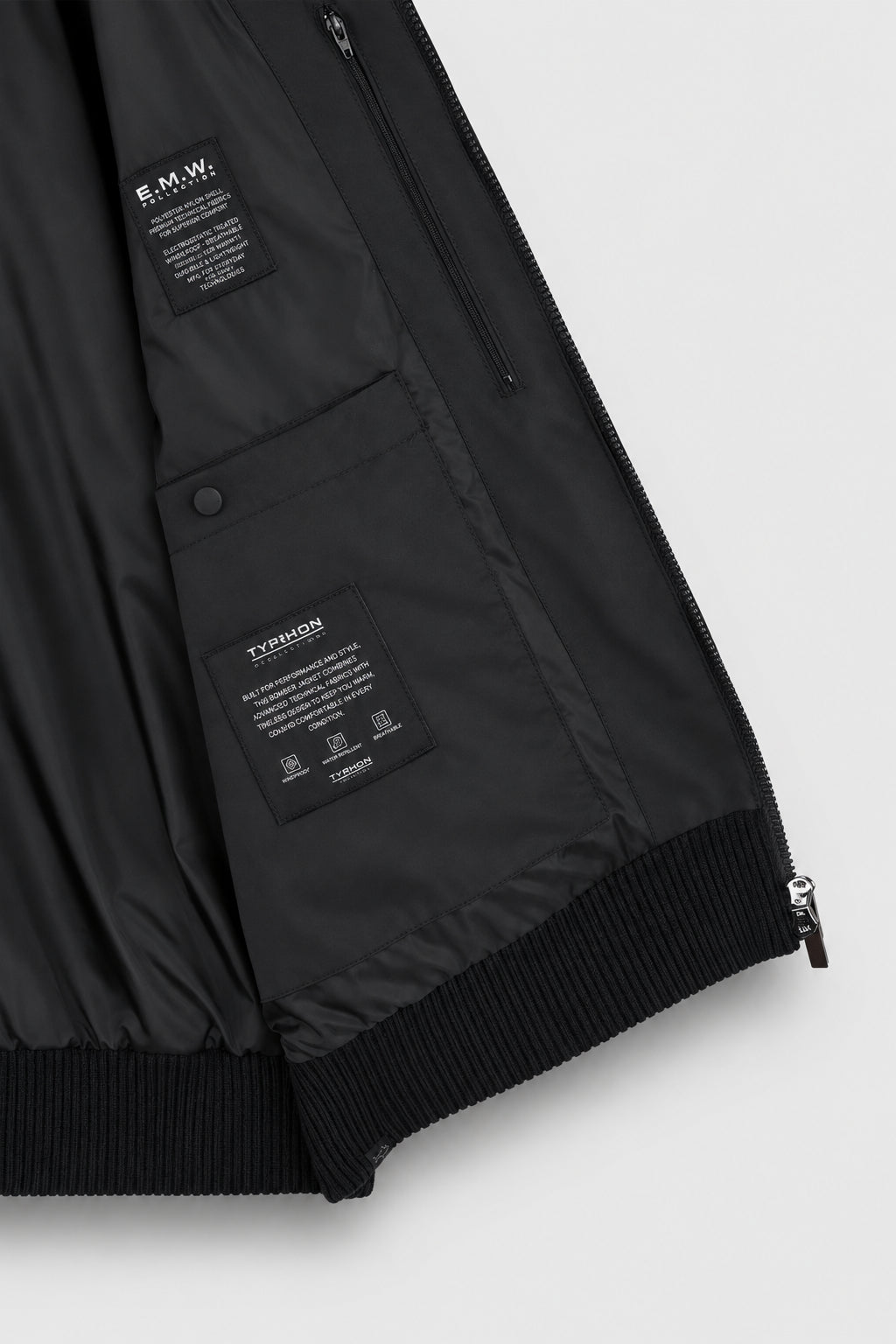 Paul &amp; Shark Hybrid in Soft Cool Touch Wool and Typhoon® Re-4x4 Stretch Cardigan | Black