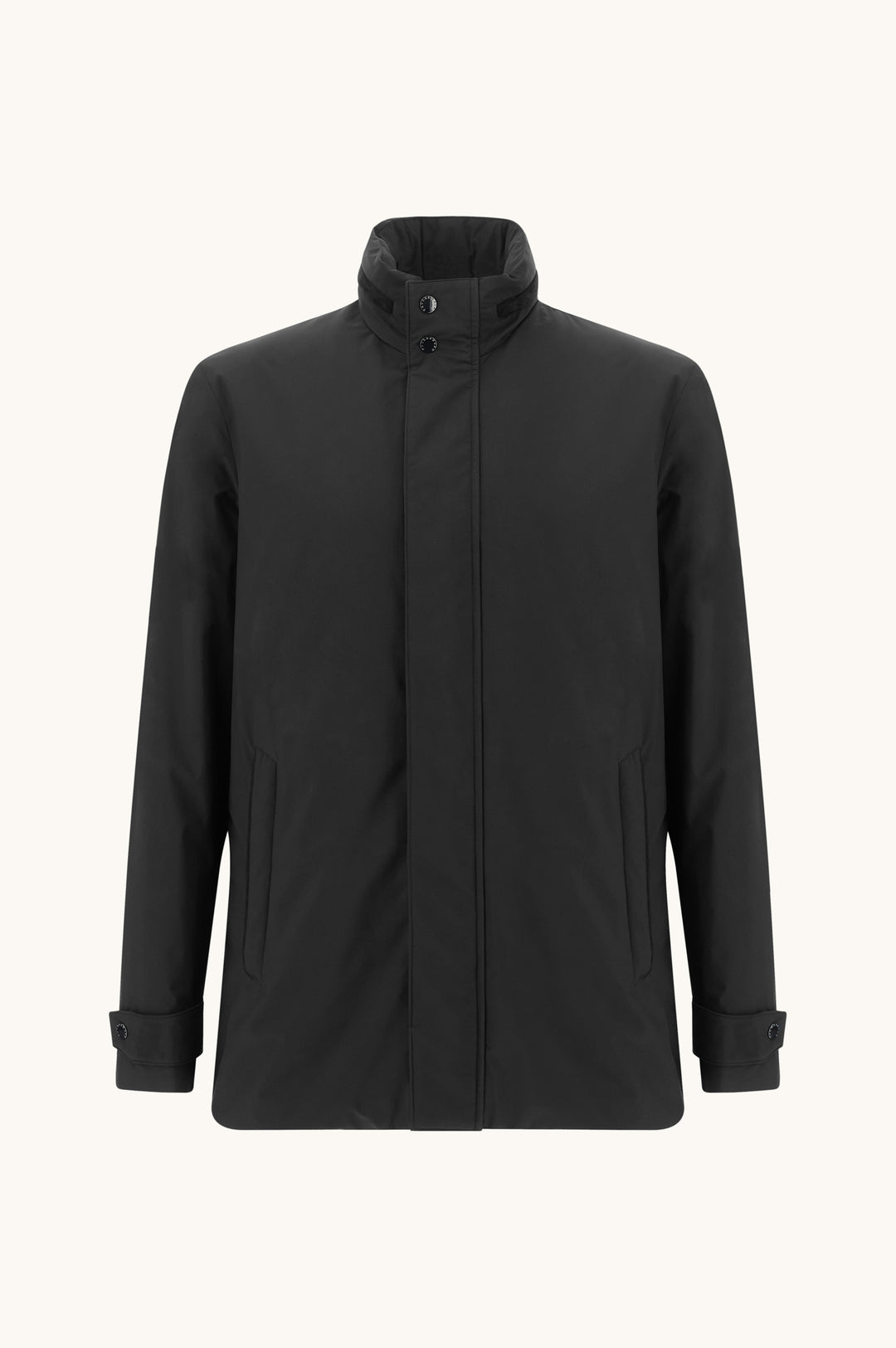Paul &amp; Shark Typhoon® Platinum Car Coat with Suede Details | Black