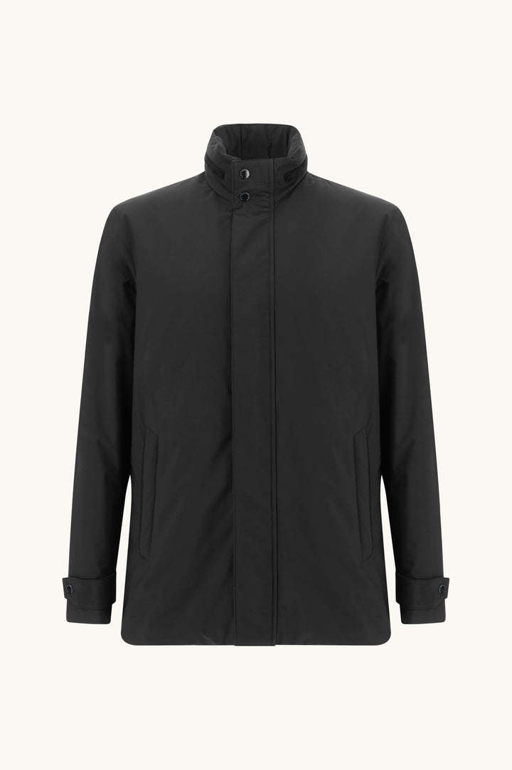Paul &amp; Shark Typhoon® Platinum Car Coat with Suede Details | Black