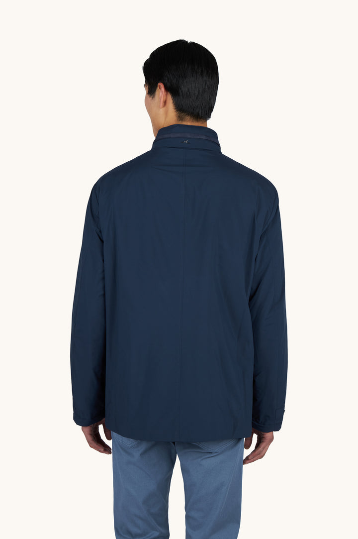 Paul &amp; Shark Typhoon® Platinum Car Coat with Suede Details | Navy