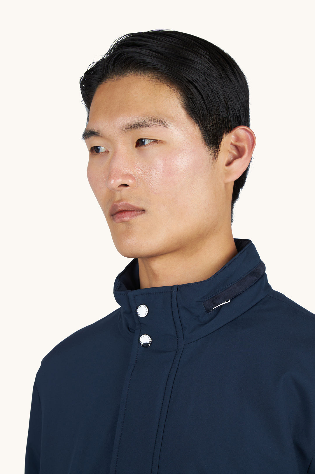 Paul &amp; Shark Typhoon® Platinum Car Coat with Suede Details | Navy