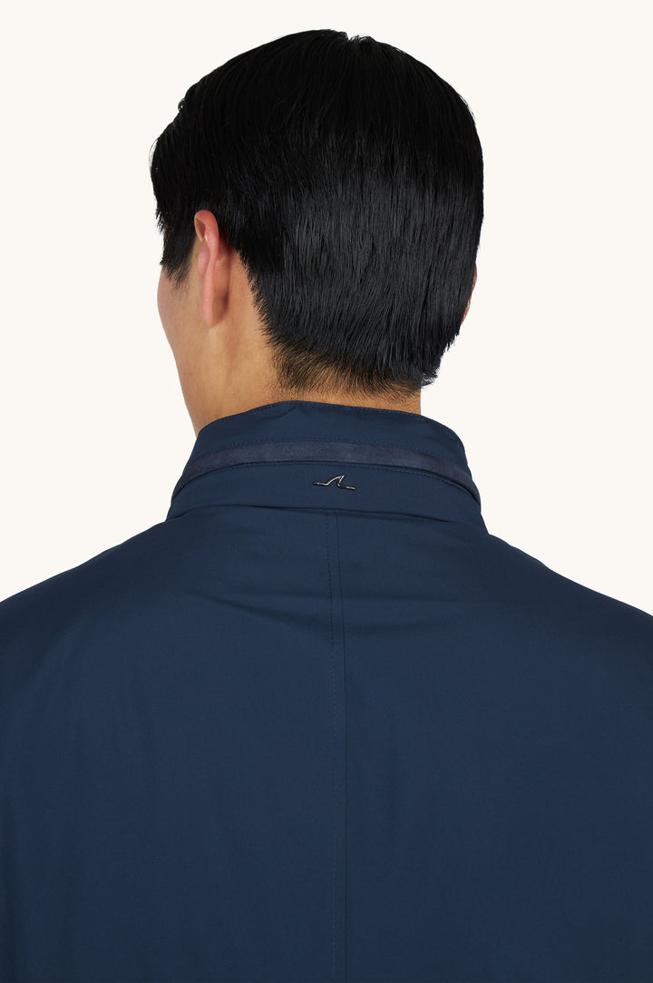 Paul &amp; Shark Typhoon® Platinum Car Coat with Suede Details | Navy