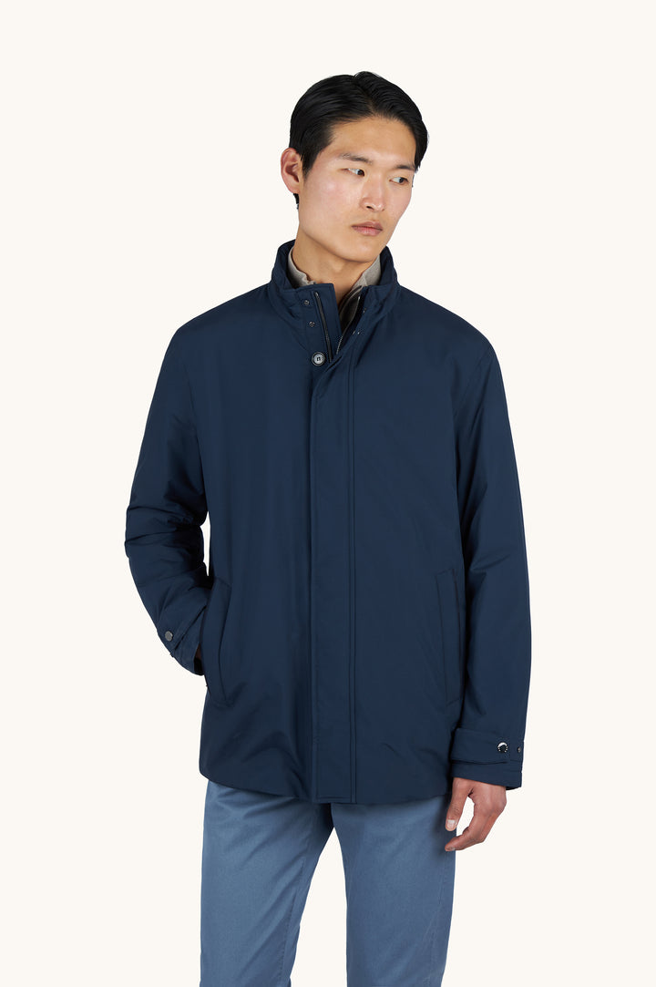 Paul &amp; Shark Typhoon® Platinum Car Coat with Suede Details | Navy