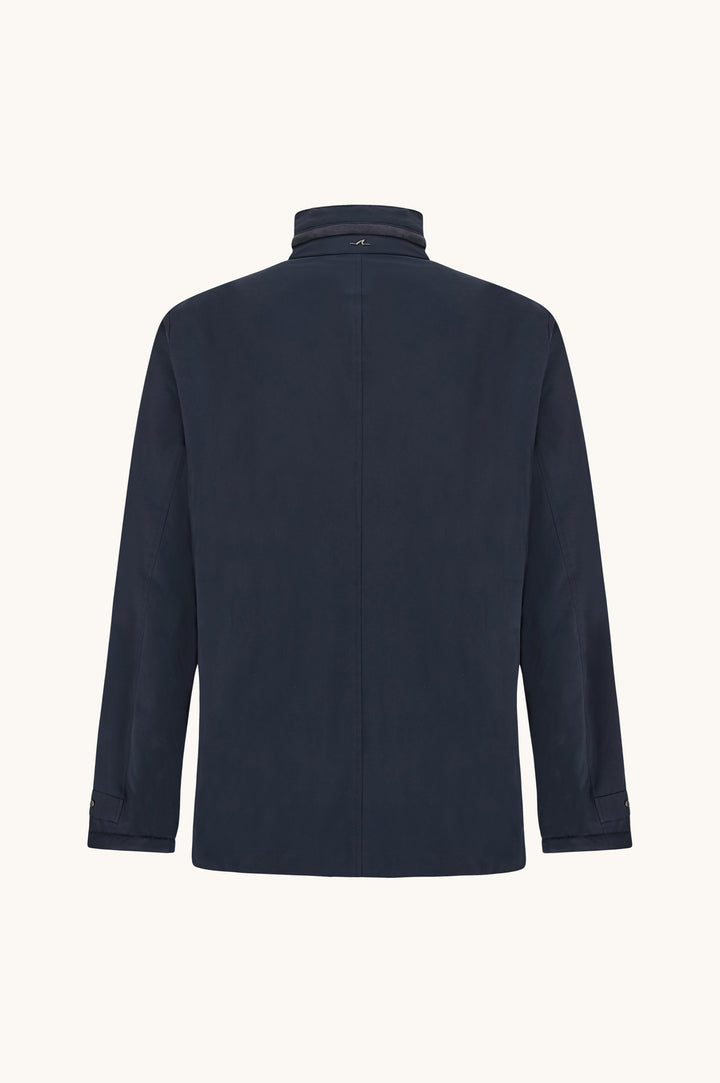 Paul &amp; Shark Typhoon® Platinum Car Coat with Suede Details | Navy