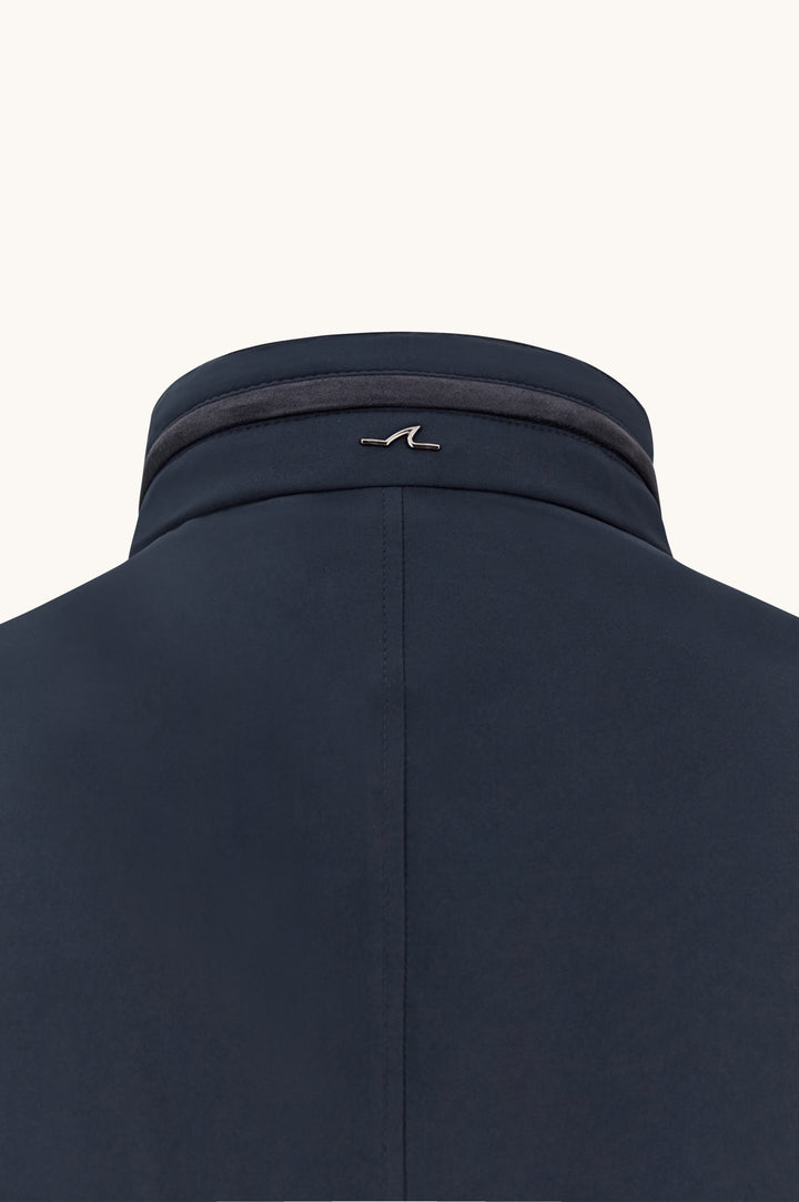 Paul &amp; Shark Typhoon® Platinum Car Coat with Suede Details | Navy