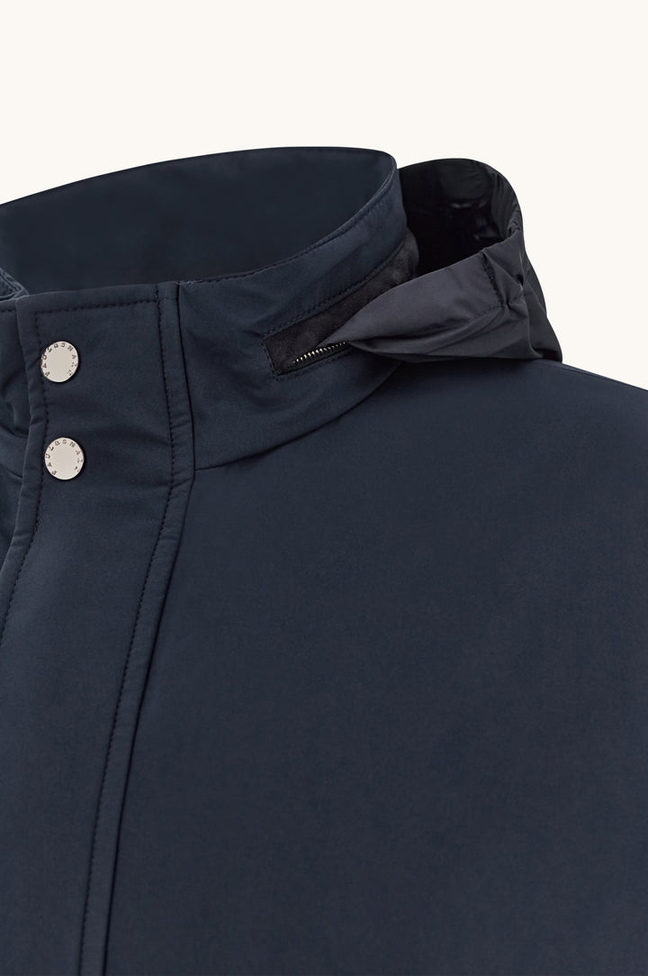 Paul &amp; Shark Typhoon® Platinum Car Coat with Suede Details | Navy