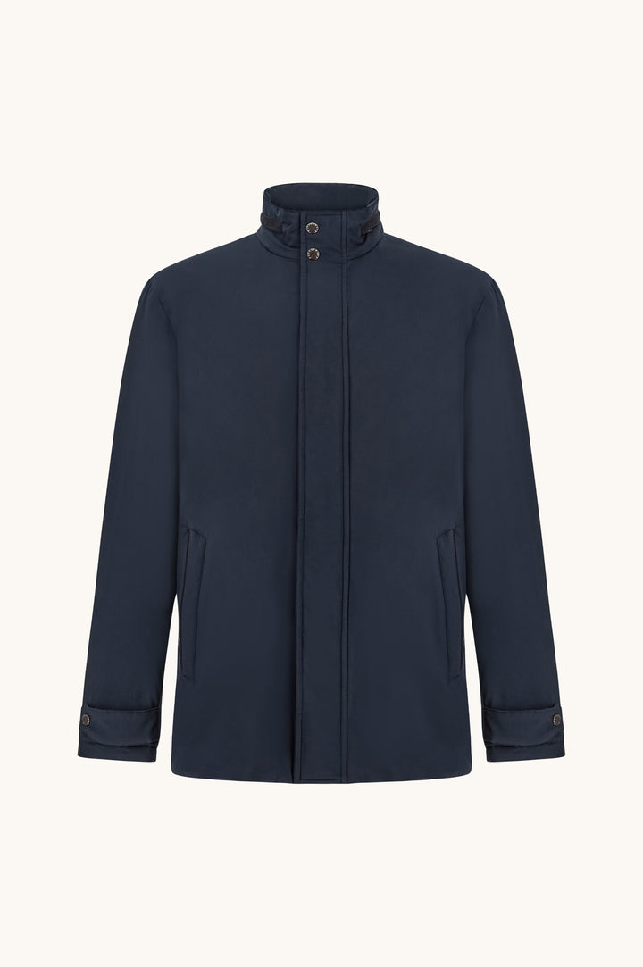 Paul &amp; Shark Typhoon® Platinum Car Coat with Suede Details | Navy
