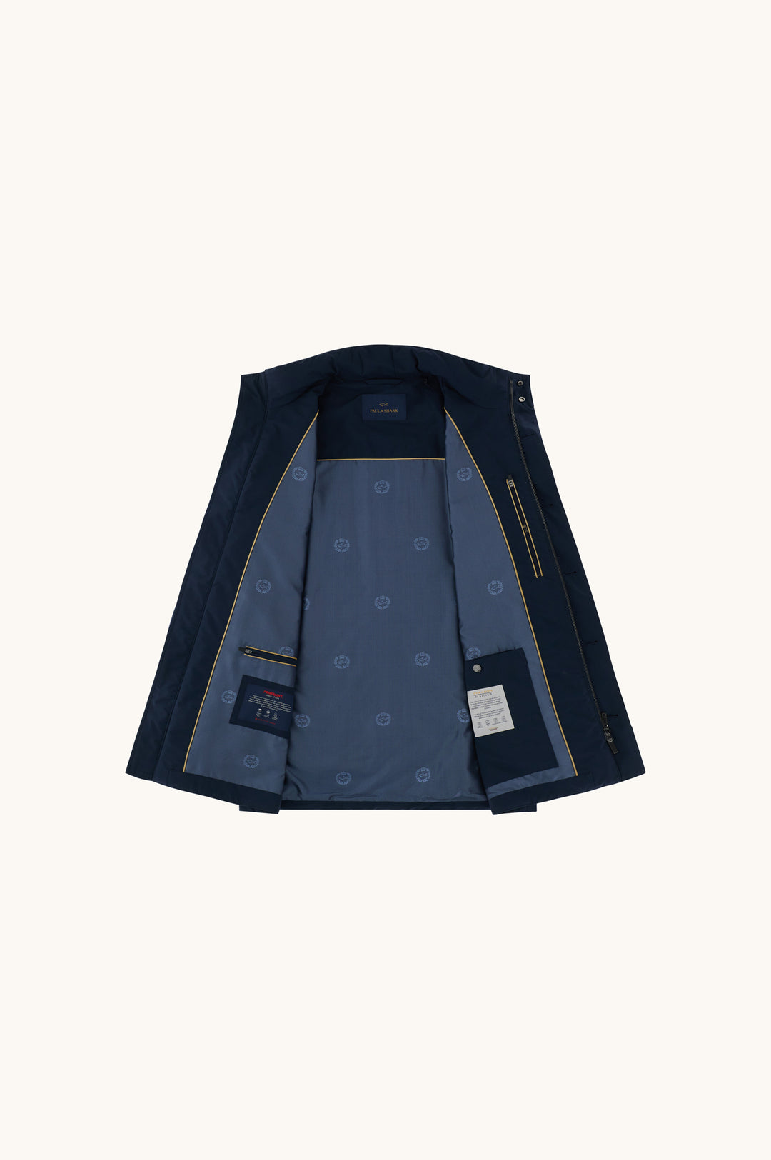 Paul &amp; Shark Typhoon® Platinum Car Coat with Suede Details | Navy