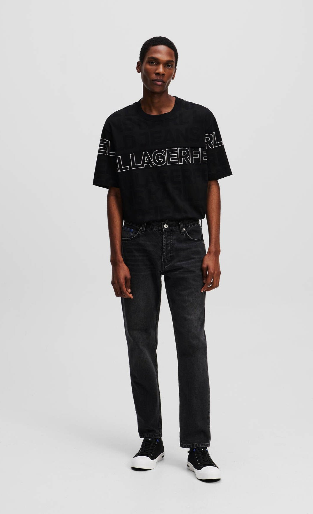 Karl Lagerfeld Tapered Τζην | Washed Dark Grey