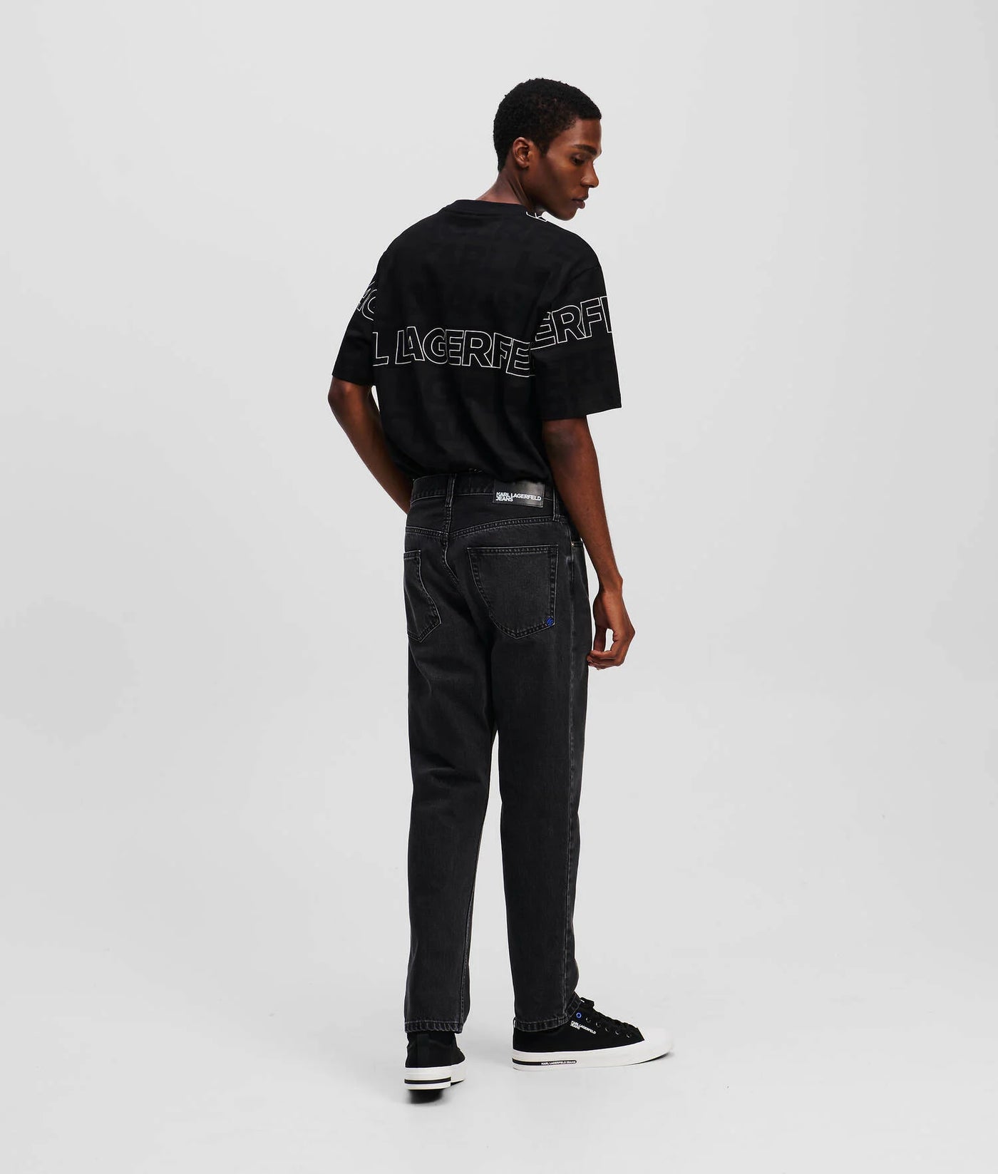 Karl Lagerfeld Tapered Τζην | Washed Dark Grey