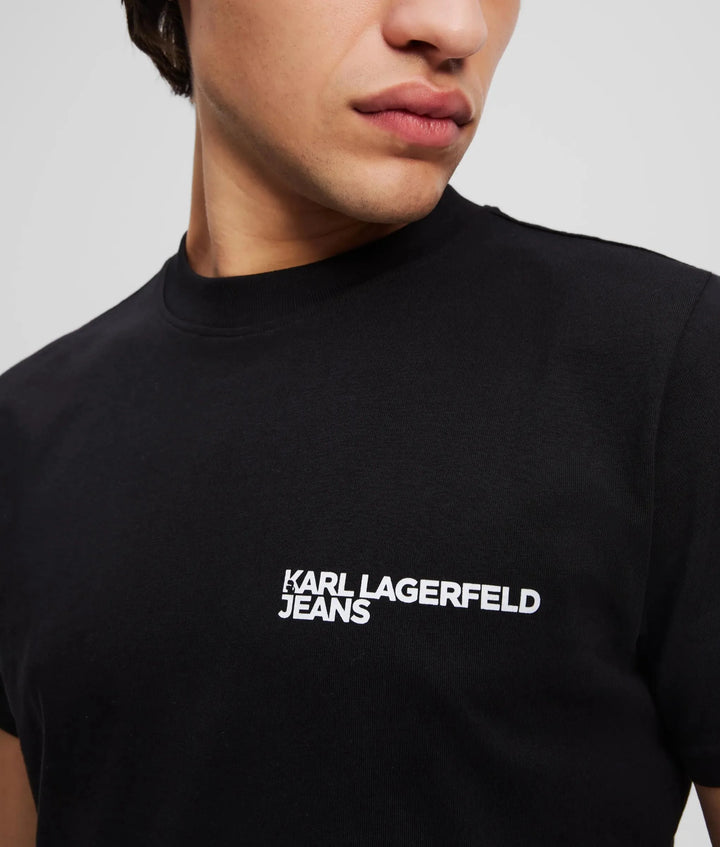Karl Lagerfeld Small Logo T-shirt in Slim Fit | Black