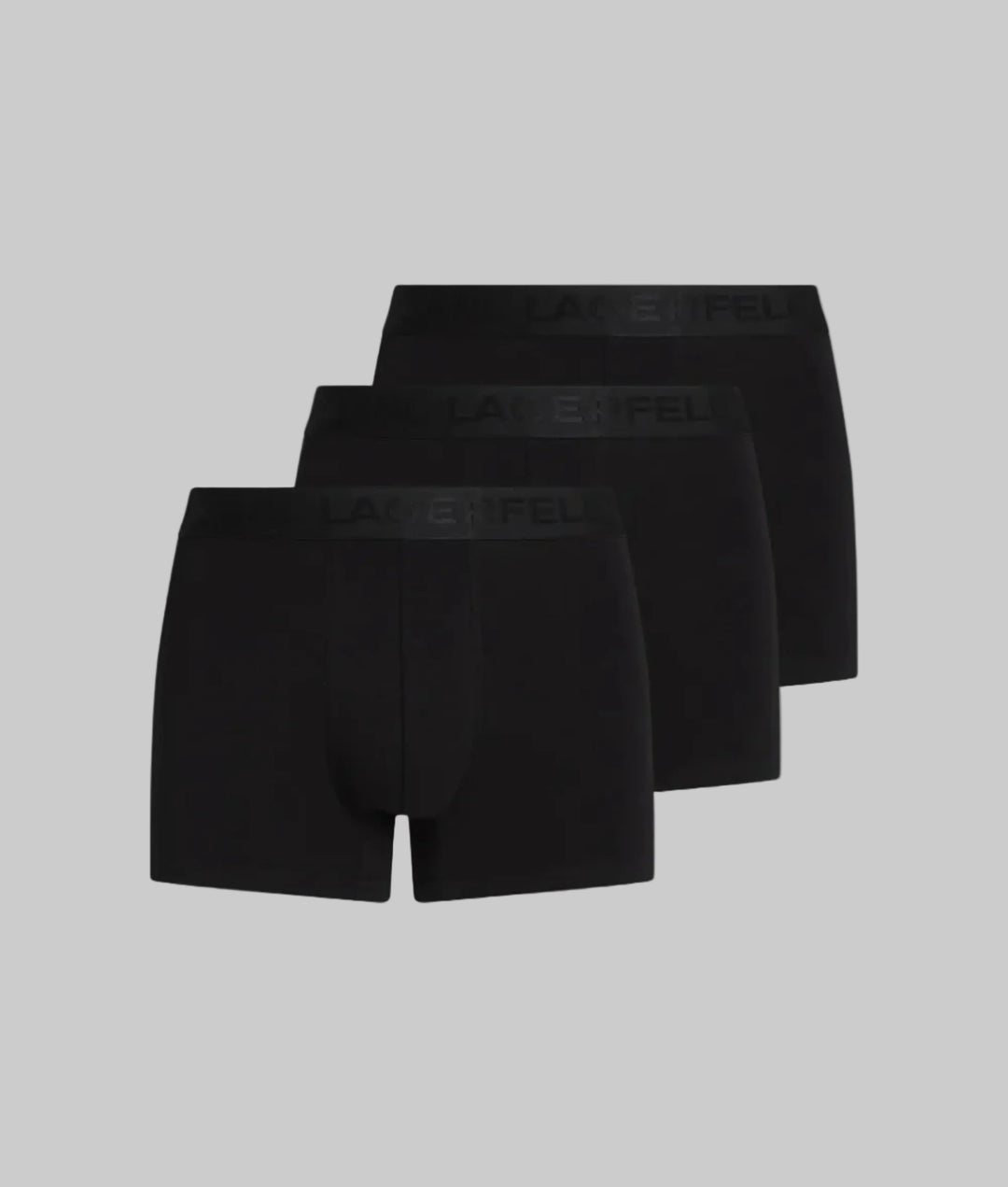 Karl Lagerfeld Tonal Logo Trunk in 3-Pack | Black