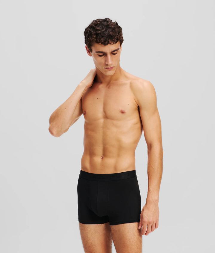 Karl Lagerfeld Tonal Logo Trunk in 3-Pack | Black