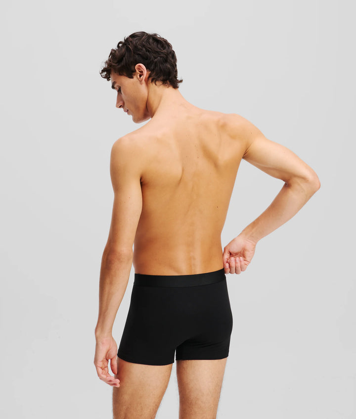 Karl Lagerfeld Tonal Logo Trunk in 3-Pack | Black