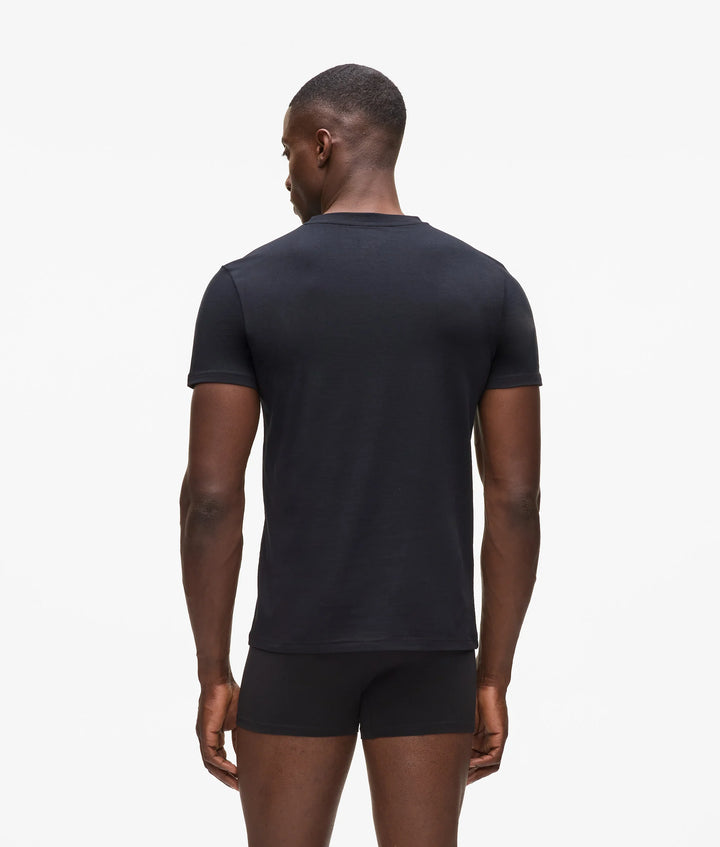 Karl Lagerfeld Logo T-shirt 2-Pack in Regular Fit | Black/White