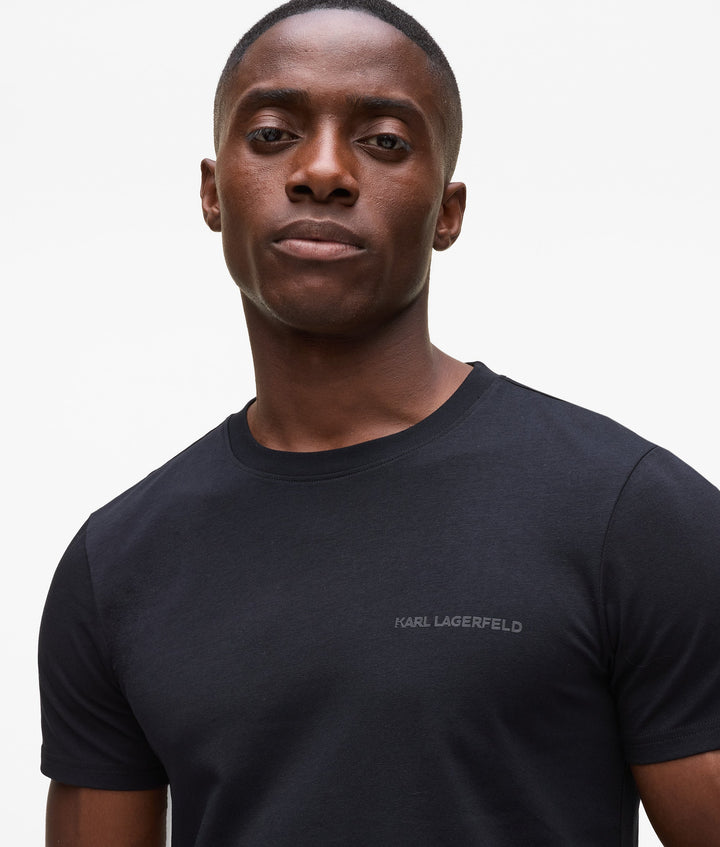 Karl Lagerfeld Logo T-shirt 2-Pack in Regular Fit | Black/White